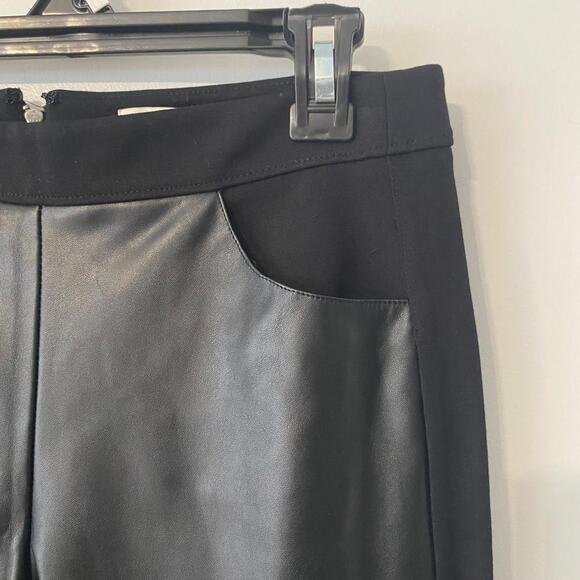 J. Crew Size 4 Fake Leather Skinny Ankle Black Pants - Picture 5 of 7
